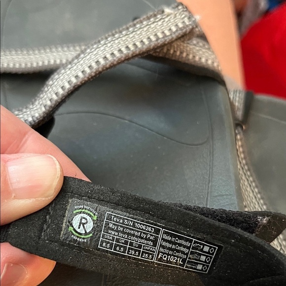 Teva Verra Hiking Sandal Black and White Size 8.5 - Picture 5 of 5